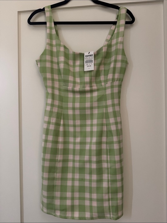 Zumiez Dresses & Skirts - Zumiez Empyre Sasha Green Plaid Tank Dress